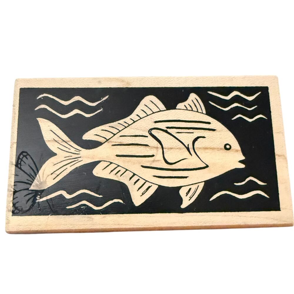 Great Impressions Swimming Fish E119 Rubber Stamp